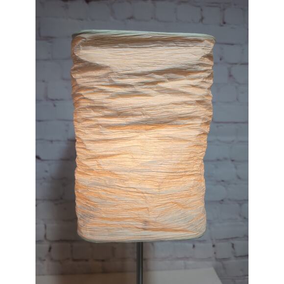 IKEA Magnarp Stainless Table Lamp Crinkle Paper Shade Discontinued Accent Light - Picture 3 of 9